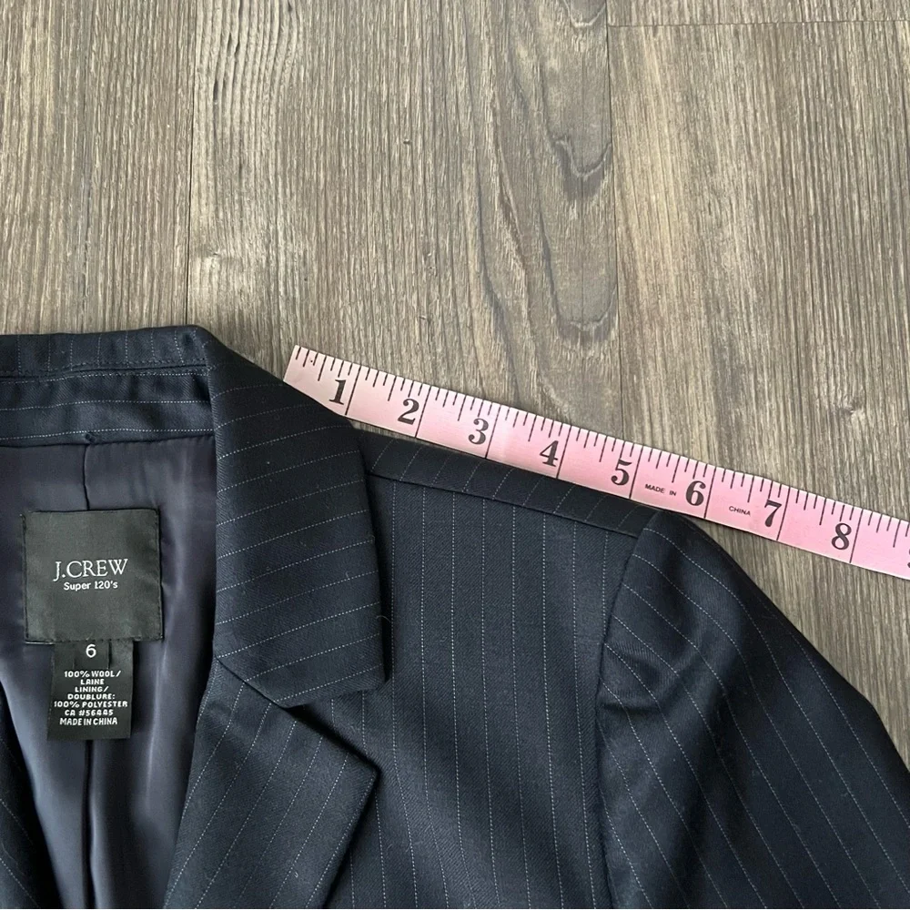 J.Crew Super 120s Wool Pinstripe 2-Button Blazer - Picture 12 of 16